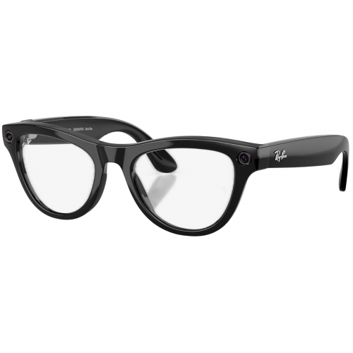 Умные очки Ray-Ban Meta* Skyler Gen 2 Shiny Black, Прозрачные линзы для компьютера Clear Blue-Violet (RW4014)